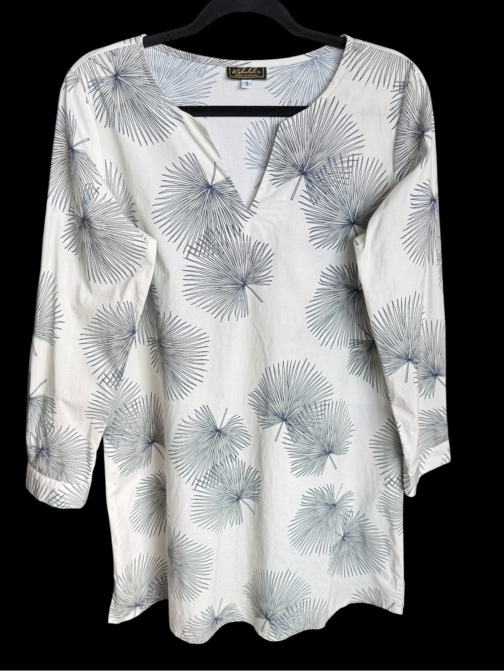 Kahualalea Hawaii shirt dress long sleeve rolled up size Small